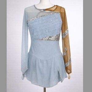 Sharene Designs Figure Skating Dress #77-20 Ice Blue Girls Medium